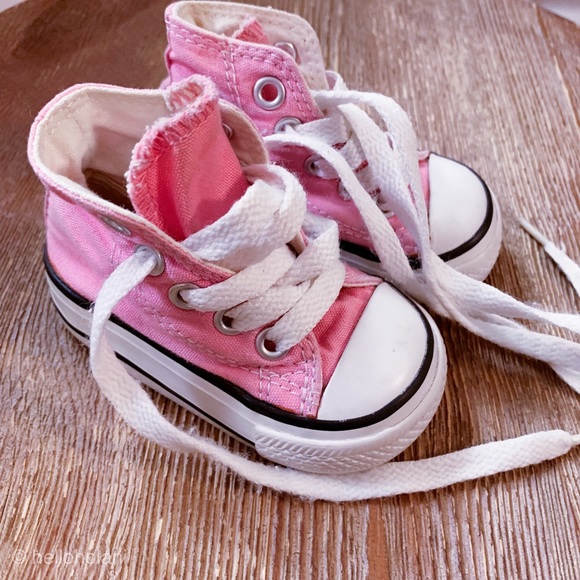 baby pink high top converse